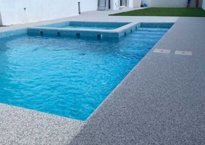 Resin Stone Surfacing for Hot Tub Area