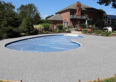 Resin Stone Surfacing for Pool Area